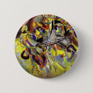 Fugue Abstract Painting by Kandinsky 2 Inch Round Button