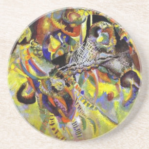 Fugue Abstract Painting by Kandinsky Coaster