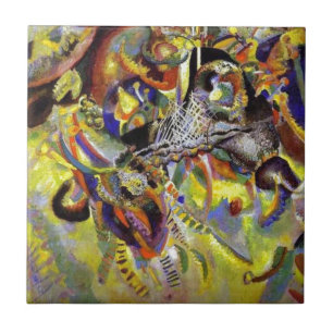 Fugue Abstract Painting by Kandinsky Tile