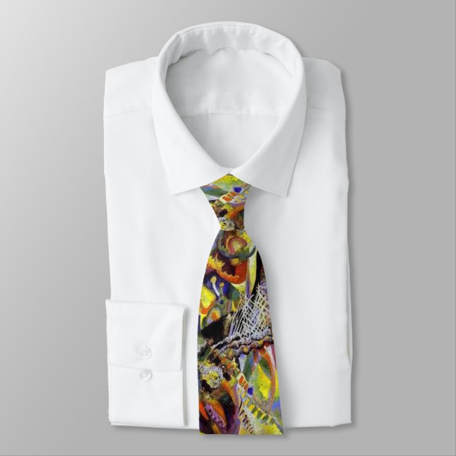 Fugue Abstract Painting by Wassily Kandinsky Tie (Tied)
