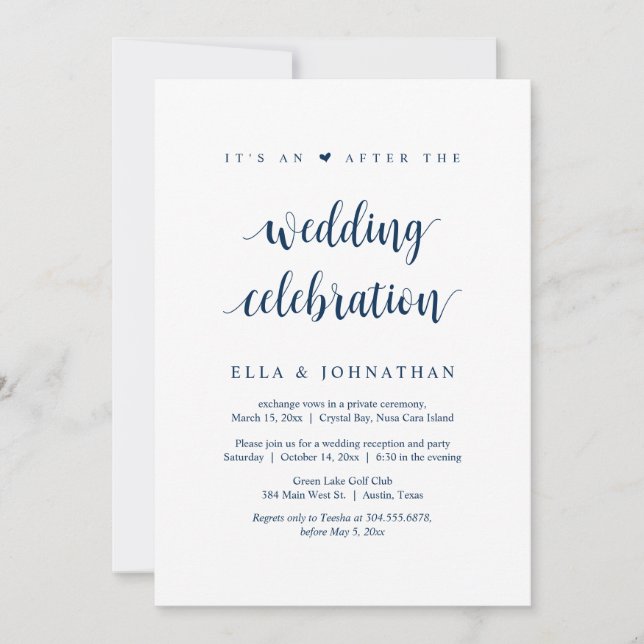 Fuite, C'est une invitation à une fête après le ma (Devant)