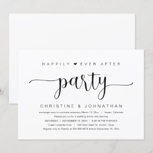 Fuite de mariage, invitation à la fête de bonheur 