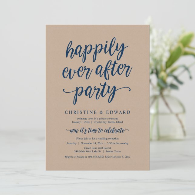 Fuite de mariage, invitation à la fête pour toujou (Debout devant)