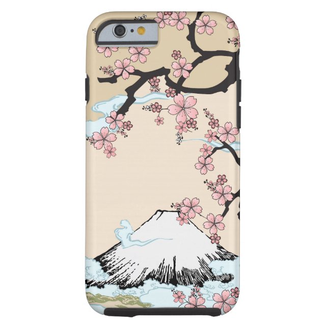 Fuji and Sakura - Japanese Design iPhone 6 case (Back)