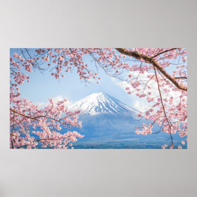Fuji Mountain | Kawaguchiko Lake | Spring In Japan Poster (Front)