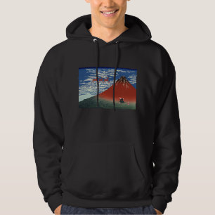 Fuji Mountains in Christmas, Japanese Art Hoodie