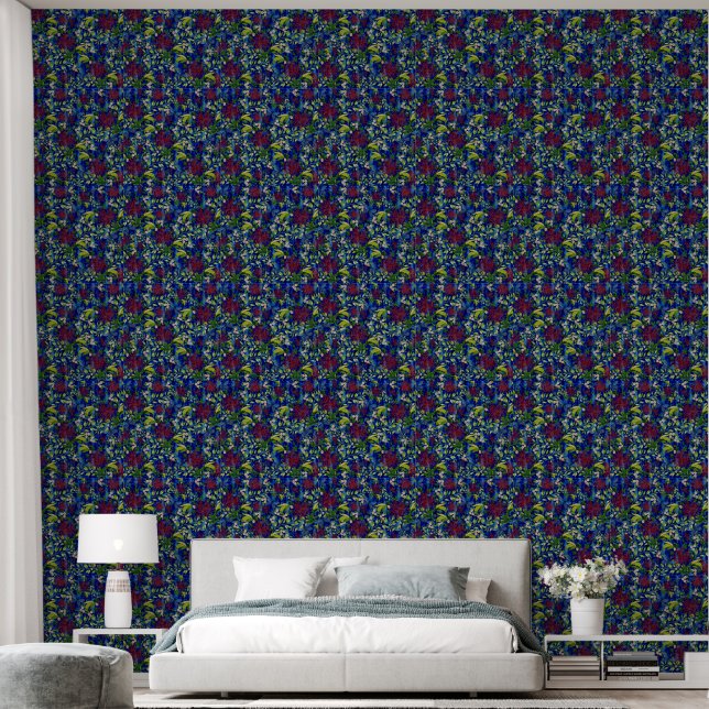 Fuji Mums Daisies and Butterflies Wallpaper (Bedroom)