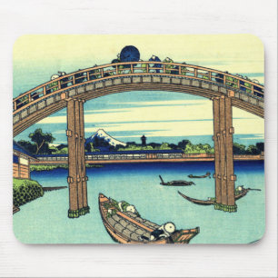 Fuji seen through the Mannen Bridge at Fukagawa Mouse Pad