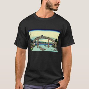 Fuji seen through the Mannen Bridge at Fukagawa T-Shirt