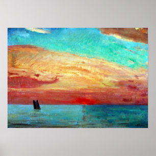 Fujishima Takeji Sunrise over the Eastern Sea Poster