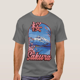 Fujiyama Sakura Cherry Blossom Art for Japanese Cu T-Shirt