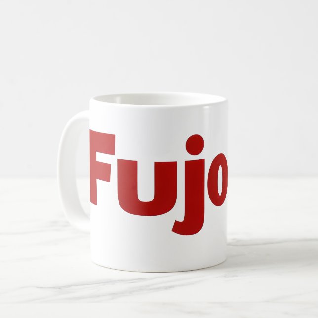 Fujoshi Simple Red Slogan Coffee Mug (Front Left)