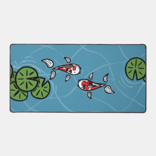 Fuku and Heiwa the Koi Desk Mat