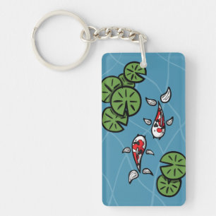 Fuku et Heiwa le Porte - clé acrylique de Koi
