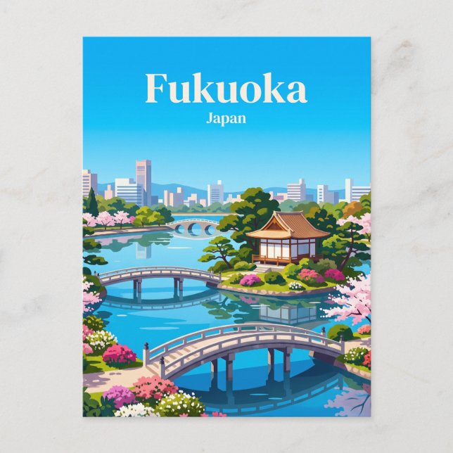 Fukuoka Japan Postcard (Front)