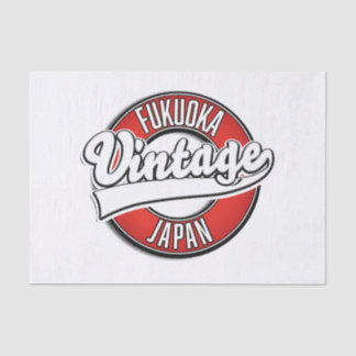 Fukuoka japan vintage style logo tissue paper