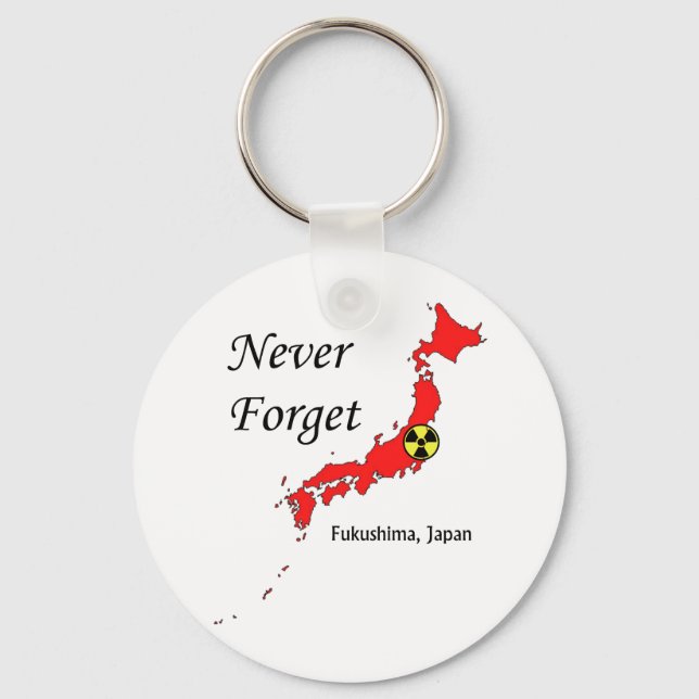 Fukushima, Japan Nuclear Disaster Keychain (Front)