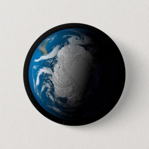Ful Earth Showing Simulated Clouds Over Antarctica 2 Inch Round Button