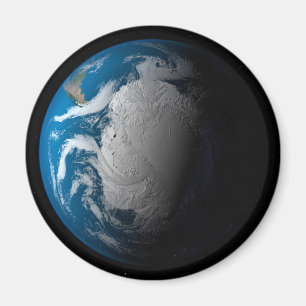 Ful Earth Showing Simulated Clouds Over Antarctica Magnet