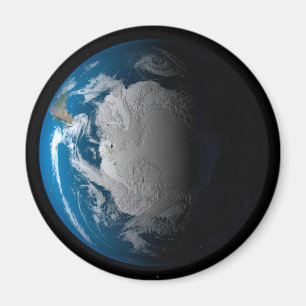 Ful Earth Showing Simulated Clouds Over Antarctica Magnet