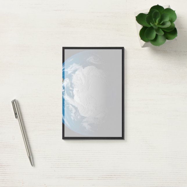 Ful Earth Showing Simulated Clouds Over Antarctica Post-it Notes (Office)