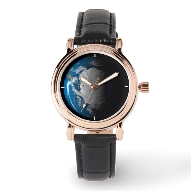 Ful Earth Showing Simulated Clouds Over Antarctica Watch (Front)