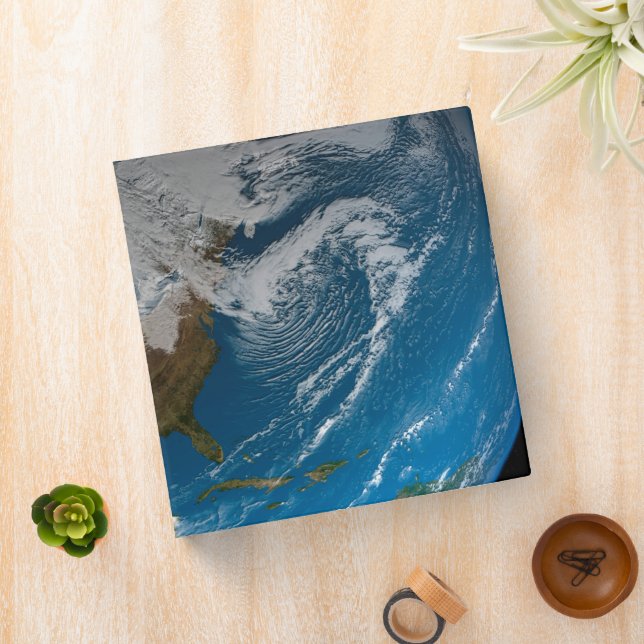 Ful Earth With Simulated Clouds Over North America Binder (In Situ)