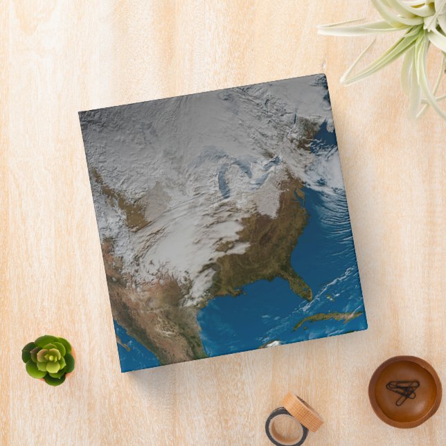 Ful Earth With Simulated Clouds Over North America Binder (In Situ)