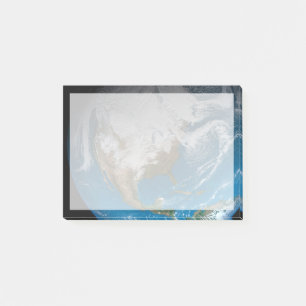 Ful Earth With Simulated Clouds Over North America Post-it Notes