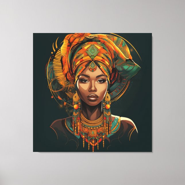 Fulani Radiance Canvas Print (Front)
