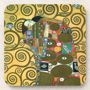 Fulfillment aka The Embrace by Gustav Klimt Coaster