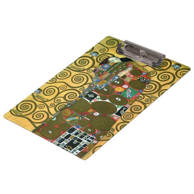 Fulfilment aka The Embrace by Gustav Klimt Clipboard (Angled)