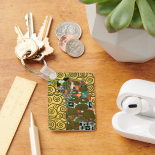 Fulfilment aka The Embrace by Gustav Klimt Keychain