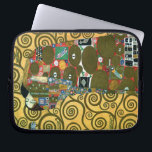 Fulfilment aka The Embrace by Gustav Klimt Laptop Sleeve<br><div class="desc">Fulfilment (The Embrace) (1909) by Gustav Klimt. A vintage Victorian Era Symbolism fine art love and romance portrait painting featuring a young couple hugging. The Stoclet Frieze is a series of three mosaics commissioned for the dining room in the Palais Stoclet in Brussells. About the artist: Gustav Klimt (1862-1918) was...</div>