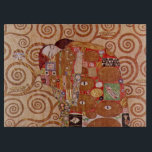 Fulfilment by Gustav Klimt, Vintage Art Nouveau Cutting Board<br><div class="desc">Fulfilment (aka The Embrace) (1909) by Gustav Klimt is a vintage Victorian Era Symbolism fine art love and romance portrait painting featuring a young couple hugging about to kiss. About the artist: Gustav Klimt (1862-1918) was an Austrian Symbolist painter and one of the most prominent members of the Vienna Art...</div>