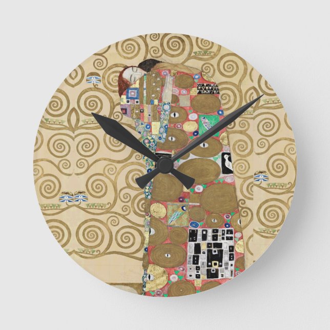 Fulfilment, Gustav Klimt Round Clock (Front)