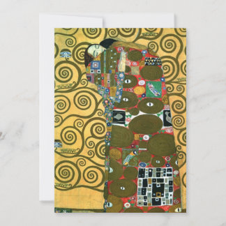 Fulfilment (The Embrace) by Gustav Klimt Wedding Invitation