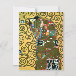 Fulfilment (The Embrace) by Gustav Klimt Wedding RSVP Card