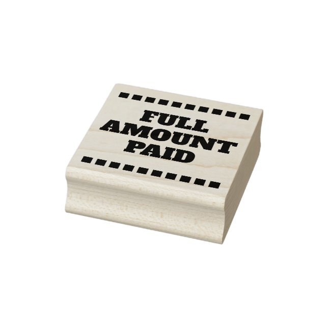 "FULL AMOUNT PAID" Rubber Stamp (Stamp)