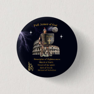 Full Armour of GOD 1 Inch Round Button