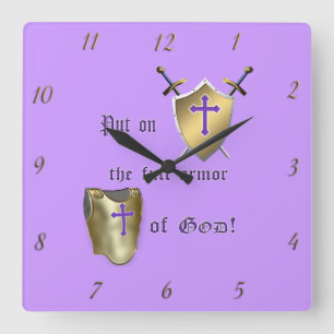 Full Armour Of God Wall Clock