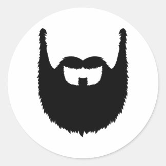 Full beard classic round sticker