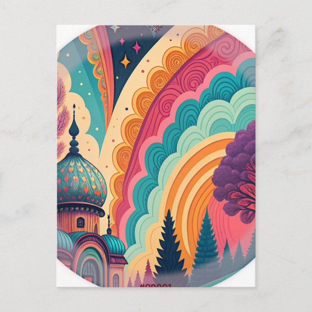 Full-Bleed Fantasy Dome Postcard – Customizable (Front)