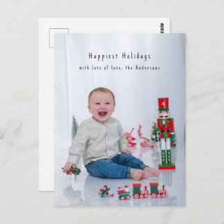 Full Bleed Minimal Photocard Simple Holiday  Postcard