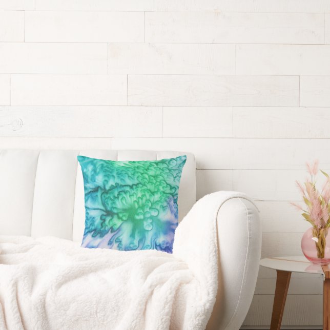 'Full Bloom' Abstract Throw Pillow (Couch)