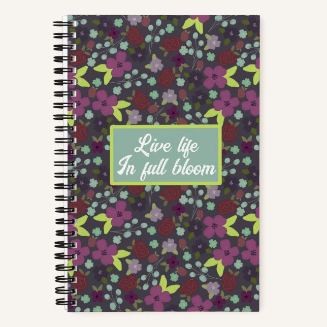 Full Bloom Floral Notebook (Front)