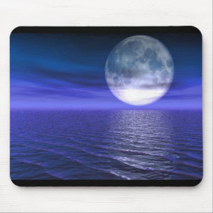 Full Blue Moon Mouse Pad