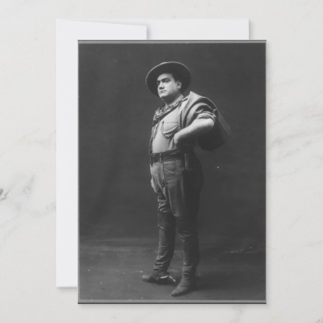 Full Body Portrait of Enrico Caruso Invitation (Front)