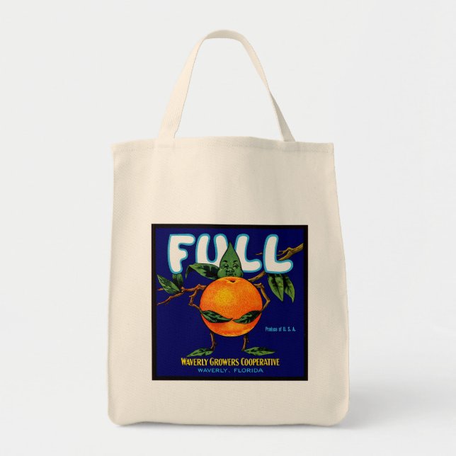 Full Brand Oranges Label Tote Bag (Front)