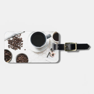 full caff coffee buzz luggage tag